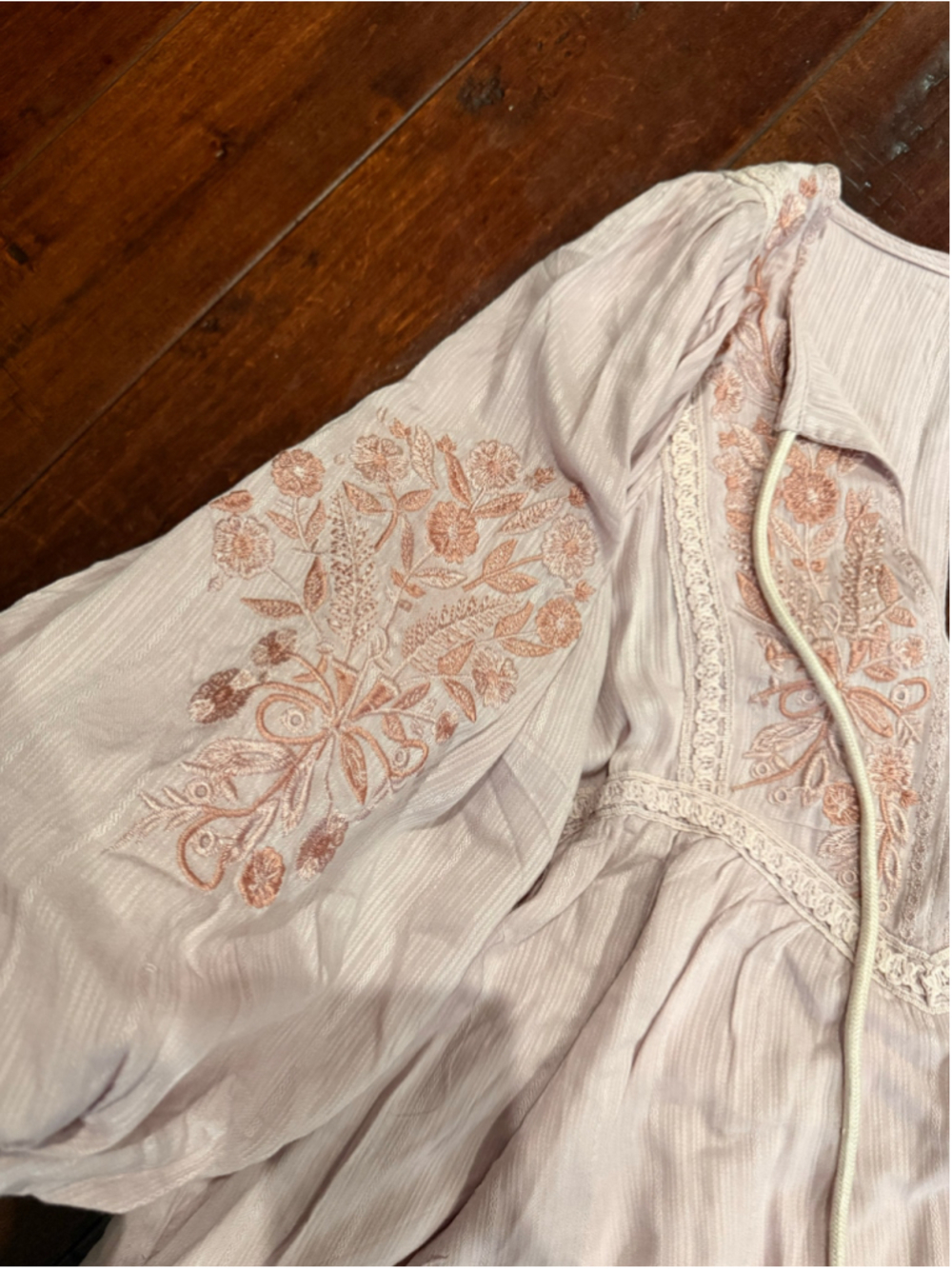 Women's Current Terra Mini Dress Size S Pink Beige Embroidered Boho - Picture 4 of 6